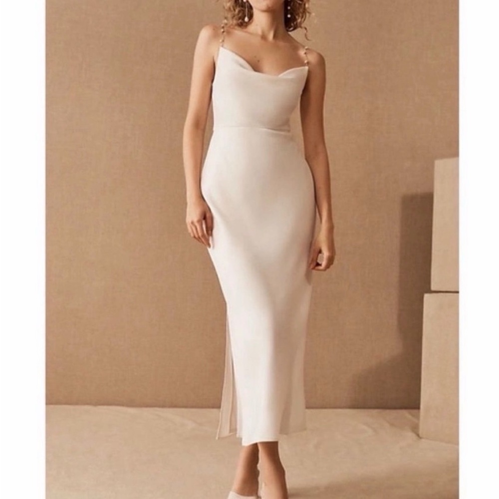 NWT Sachin + Babi Ivory Midi Silk Dress